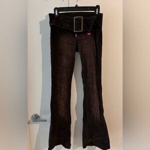 Vintage 2000’s Miss Sixty low rise brown corduroy pants size 25
